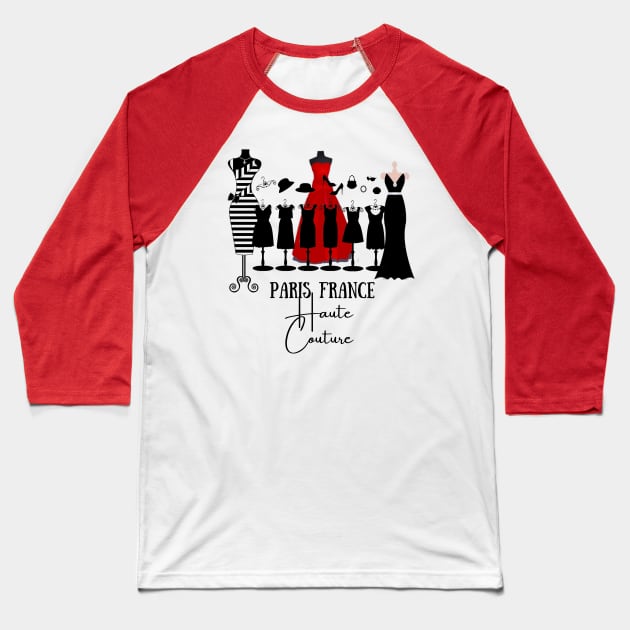 Paris France High Fashion Baseball T-Shirt by STYLISH CROWD TEES